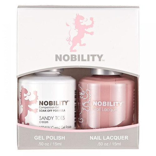 LeChat Nobility Gel Polish & Nail Lacquer Duo Set Sandy Toes - .5 oz / 15 ml