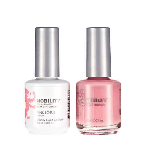 LeChat Nobility Gel Polish & Nail Lacquer Duo Set Pink Lotus - .5 oz / 15 ml