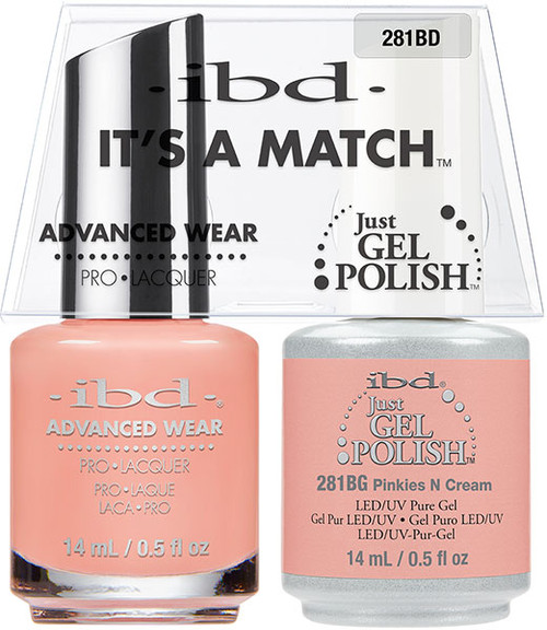 ibd It's A Match Advanced Wear Duo 281BG Pinkies N Cream - 14 mL/ .5 oz