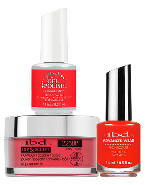 ibd Gel & Dip & Lacquer Trio Set Sunset Strip