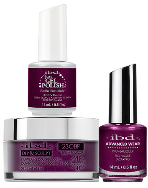 ibd Gel & Dip & Lacquer Trio Set Bella Boudoir