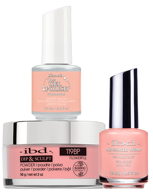 ibd Gel & Dip & Lacquer Trio Set Flowerful