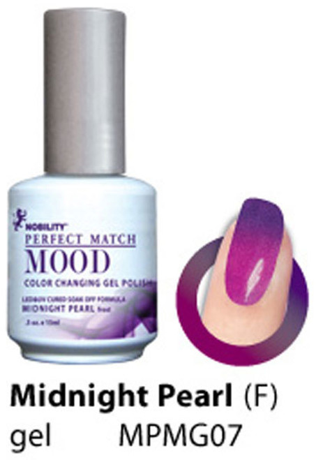 LeChat Perfect Match Mood Gel Polish Midnight Pearl - .5oz