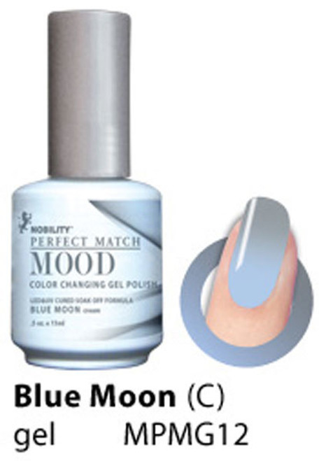 LeChat Perfect Match Mood Gel Polish Blue Moon - .5oz