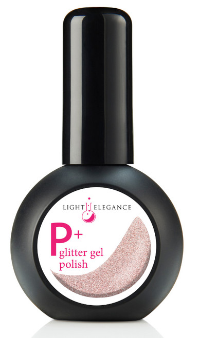 Light Elegance P+ Glitter Gel Polish Nudie - 15 ml