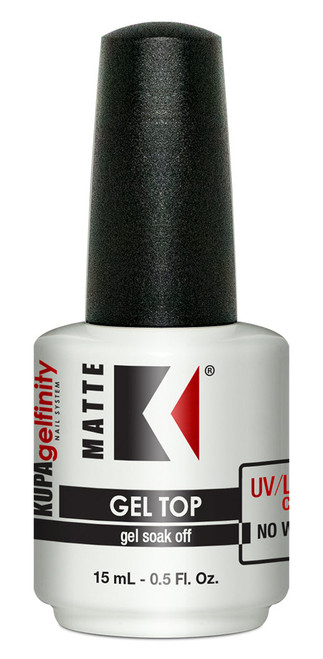 Kupa GelFinity Gel Topcoat Matte Finish 0.5oz / 15 mL.