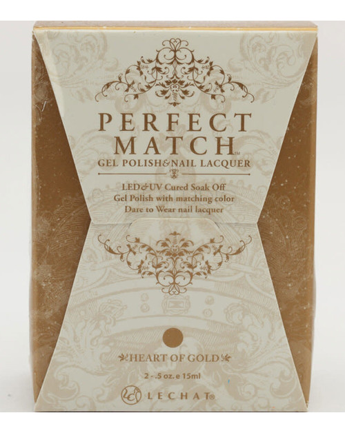 LeChat Perfect Match Gel Polish & Nail Lacquer Heart of Gold - .5oz