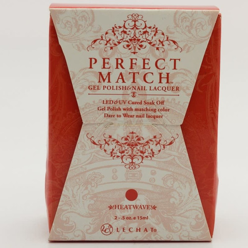 LeChat Perfect Match Gel Polish & Nail Lacquer Heatwave - .5oz