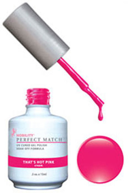 LeChat Perfect Match Gel Polish & Lacquer Neon That's Hot Pink - .5oz