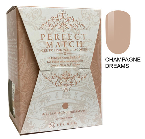 LeChat Perfect Match Gel Polish & Nail Lacquer Champagne Dreams - .5oz