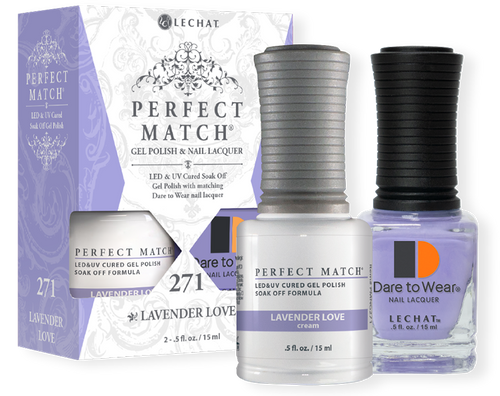 LeChat Perfect Match Gel Polish & Nail Lacquer Lavender Love - .5oz