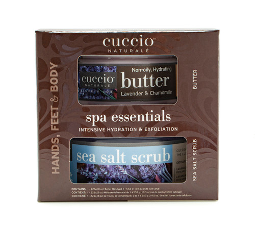 Cuccio Naturale Spa Essentials Kit Lavender & Chamomile 2 Piece