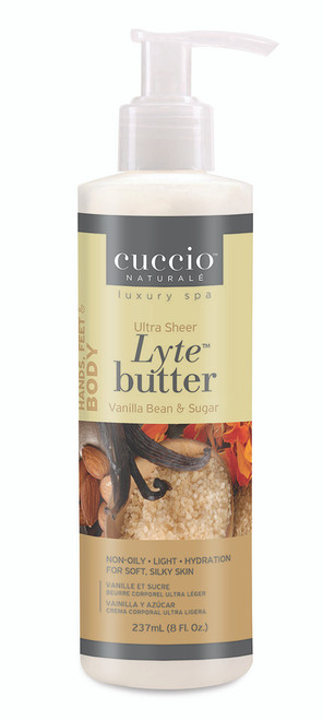 Cuccio Naturale Lyte Ultra Sheer Butter Vanilla Bean & Sugarcane - 8 oz / 237 mL