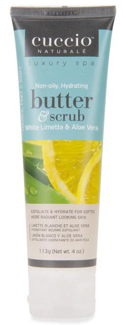 Cuccio Naturale Butter Scrub White Limetta And Aloe Vera - 4 oz / 113 g