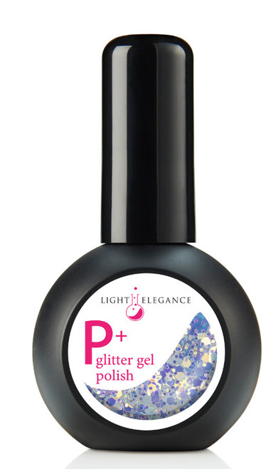 Light Elegance P+ Glitter Gel Polish Tall, Dark and Handsome - 15 ml