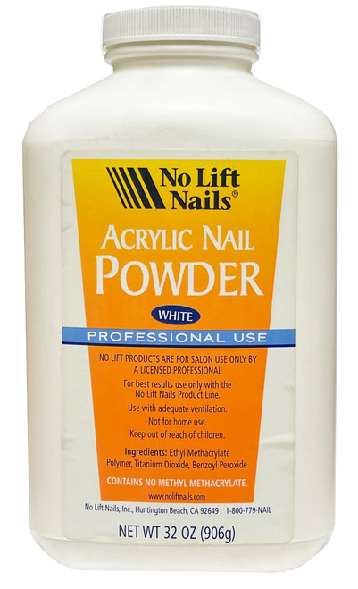 No Lift Nails Ultra Sift Acrylic Powder WHITE - 32 oz (906g)