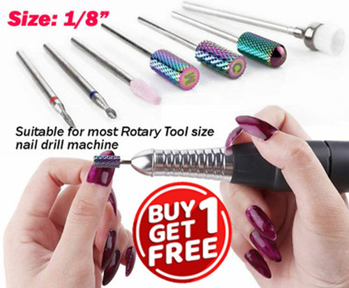 Rotary Cable Shaft Carbide Nail Drill Bit - 1/8" Shank - BUY ONE GET ONE FREE!