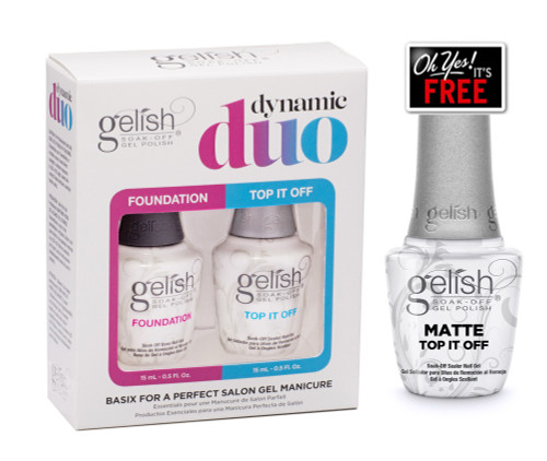 Gelish Dynamic Duo Foundation + Top It Off with One Gel Essential FREE