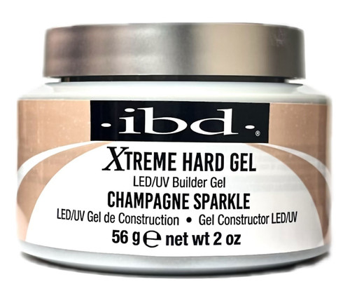 IBD Hard Gel LED/UV Xtreme Builder Gel Champagne Sparkle  - 56 g / 2 oz