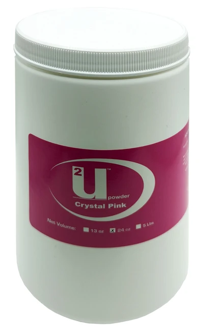 U2 Acrylic Nail Powder Super Crystal Pink - 24 oz