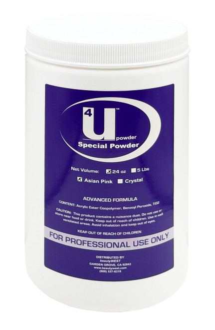 U4 Special Nail Powder Asian Pink - 24 oz