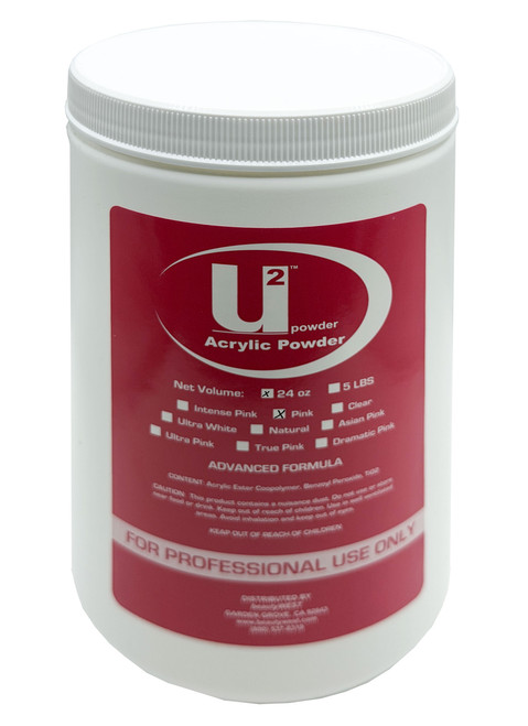 U2 Acrylic Nail Powder Pink - 24 oz