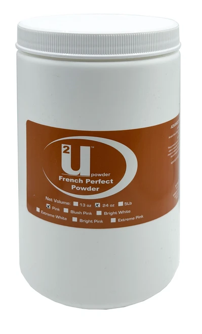U2 French Perfect Acrylic Nail Powder Pink - 24 oz
