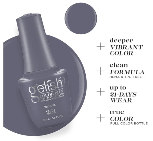 Gelish Color Plus Gel Nail Polish Charcoal Chic - 0.5 fl oz
