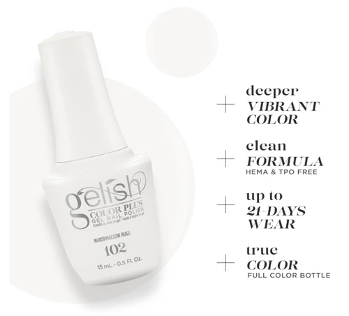 Gelish Color Plus Gel Nail Polish Marshmallow Hugs - 0.5 fl oz