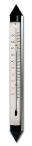 Analog Thermometer Aluminum Silver 18 inch Hokco