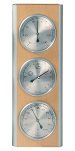 Hokco Weather Station Wood Aluminum Beech
