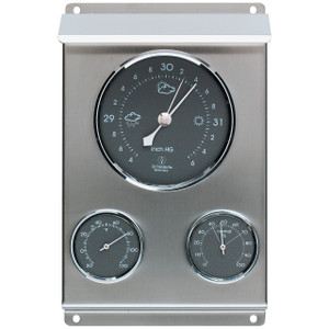 Analog Weather Station Android Barometer Hygrometer Stainless Steel Hokco