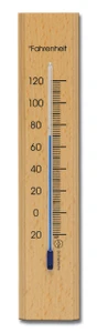Analog Thermometer Beechwood Natural Finish Hokco