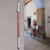 Analog Modern Wall Thermometer Red Anodized Aluminum 34 inch tall by Hokco