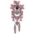 Design Collection Quartz Cuckoo Clock, mauve/white