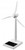 Solar Wind Turbine Wood 12 inch White Finish