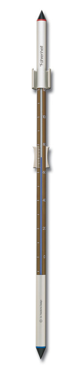 Analog Wall Thermometer Bronze Anodized Aluminum 34 inch tall by Hokco