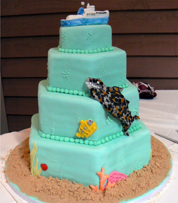 Ocean and Beach Themed Cake