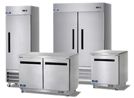 Picture of Arctic Air's new stainless steel line of commercial refrigerators and freezers.