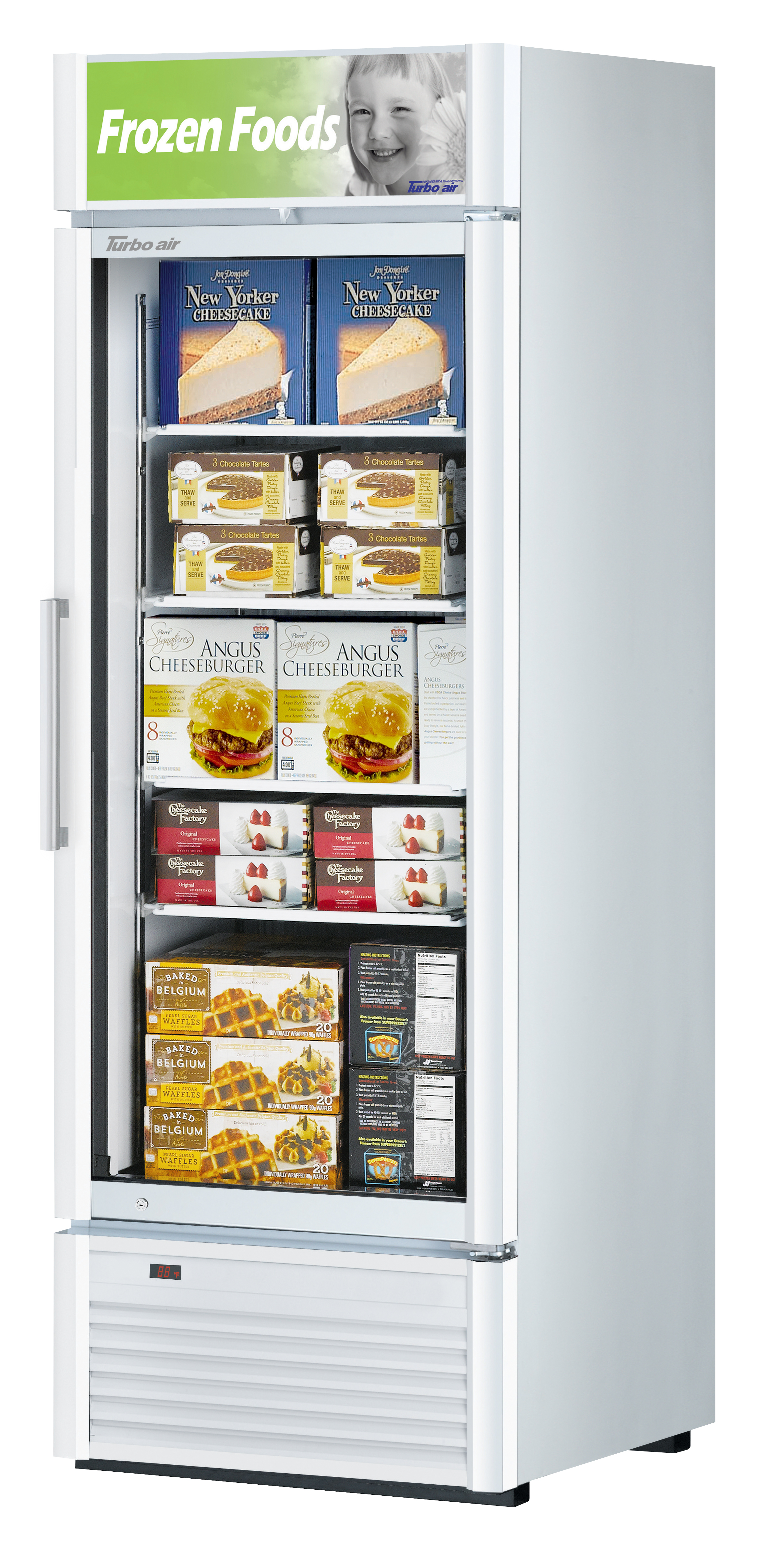 Image of Turbo Air TGF-23SDW-N 17.99 cu. ft. Glass Door Merchandising Freezer