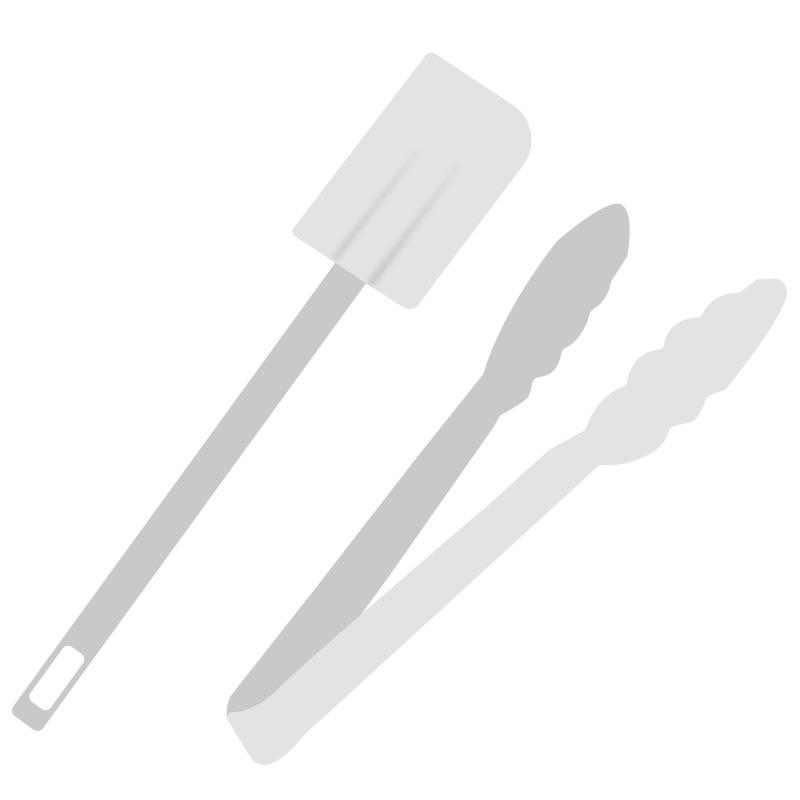 Johnson-Rose Spatula and Johnson-Rose Utility Tongs