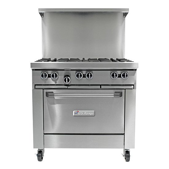 Image of the US Range 36 inch gas range