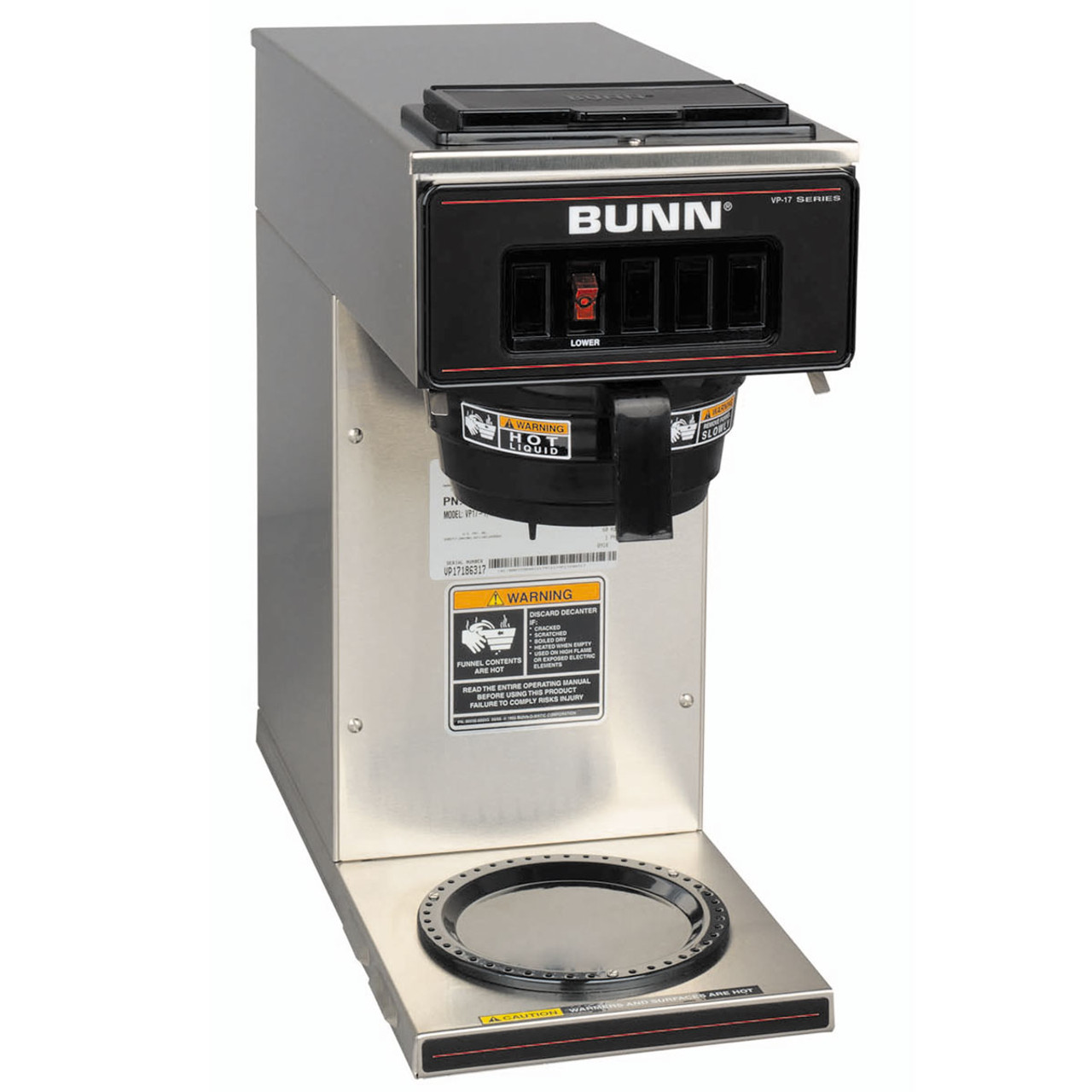 Bunn 3 Liter Lever Action Airpot Stainless Steel