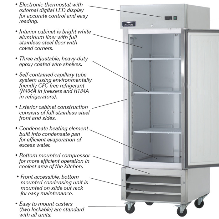 Arctic Air AR23 - 1 Door Reach-In Refrigerator - Best Price