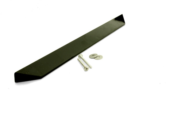 View of the True 884900 sliding door handle with installation screws and washers.