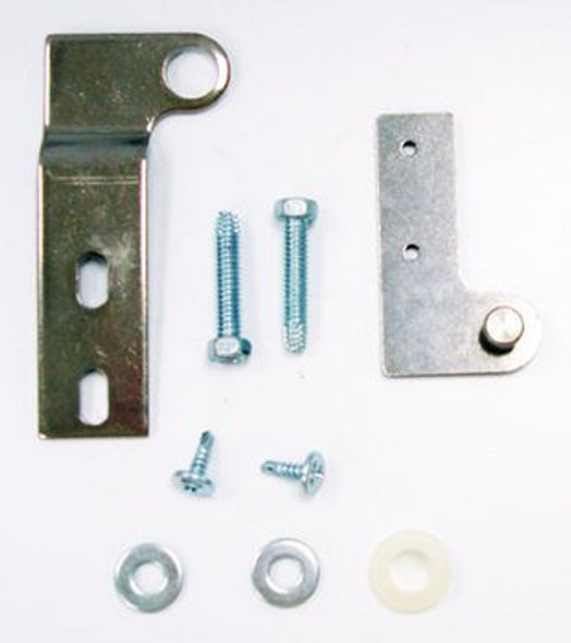 Image of all the components in the True 879255 center door top hinge kit.