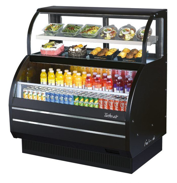 Turbo Air TOM-W-50SB-N 50 in. Open Display Merchandiser and Display Case Combo