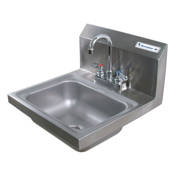 BK Resources BKHS-D-1410-P-G Lead Free Deck Mount Hand Sink w/Faucet