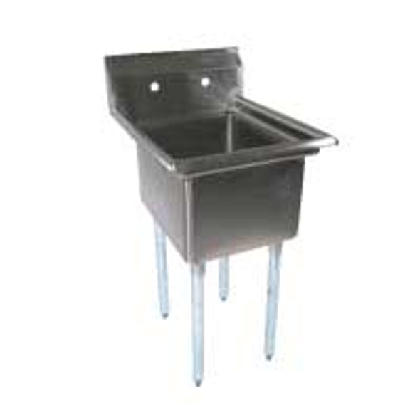 BK Resources BKS-1-24-14 - 24x24x14 Bowl No Drainboard 1 Comp Sink