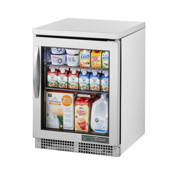 True&#39;s TUC-24G-HC~FGD01 Undercounter Refrigerator filled with food